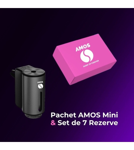 Set Amos Mini: set parfumuri Roz + 1 difuzor mini gri inchis