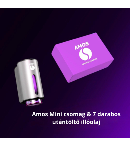 Set Amos Mini: 3 seturi parfumuri + 1 difuzor mini gri deschis CADOU