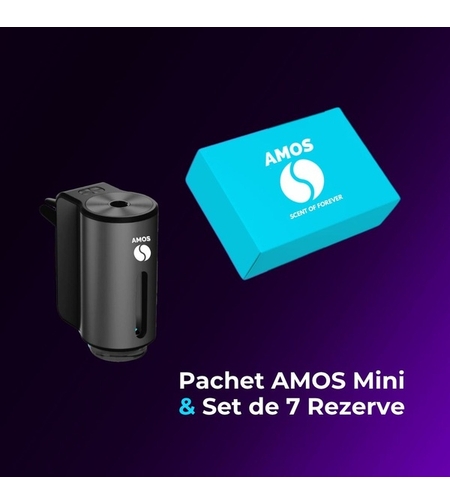 Set Amos Mini: set parfumuri Turcoaz + 1 difuzor mini gri inchis