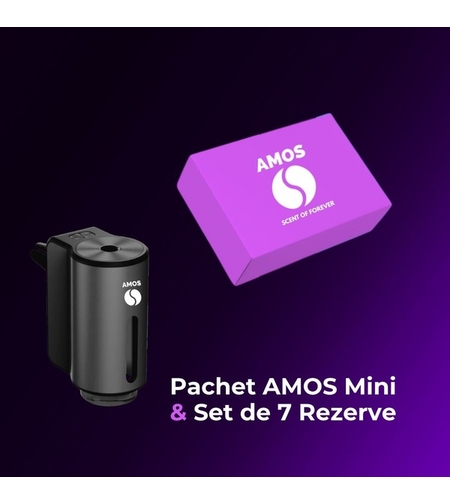 Set Amos Mini: set parfumuri Mov + 1 difuzor mini gri inchis
