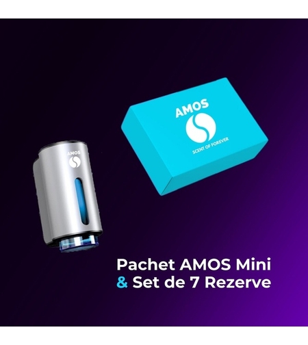 Set Amos Mini: set parfumuri Turcoaz + 1 difuzor mini gri deschis