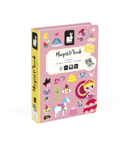 Joc educativ magnetic, Janod, Magneti'book Printese, 62 piese, 3 ani+