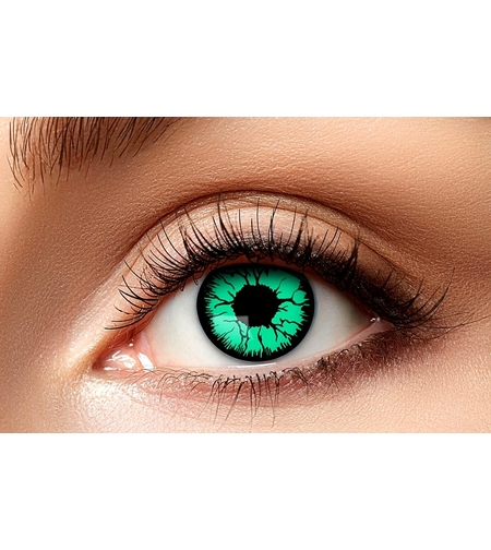 Lentile de Contact Colorate PartyXclusive - Ochi de Monstru (Monster Green), 3 Luni, 2 buc.