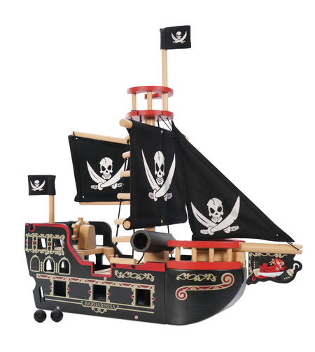 Jucarie din lemn, Le Toy Van, corabia piratilor, neagra