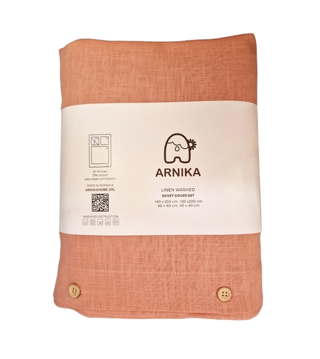Set Lenjerie de Pat Premium Arnika Home – In și Bumbac,ROSE, Dimensiuni Standard - ARNIKA