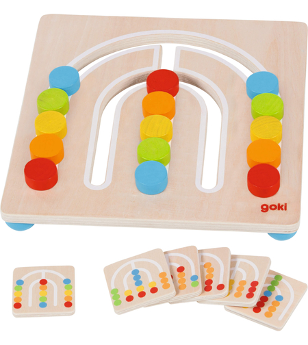 Tabla de sortat culori curcubeu Goki,4 ani +
