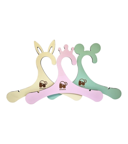Set 5 Umerașe din Lemn pentru Copii (28 cm) – Organizare Naturală pentru Hăinuțe Delicate - ARNIKA