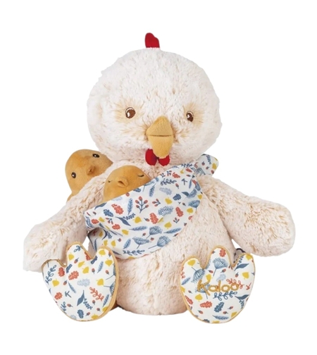 Jucarie de plus Kaloo, Cocosul Paul cu pui in marsupiu din muselina, colectia Linoo, 33 cm, 0 luni+