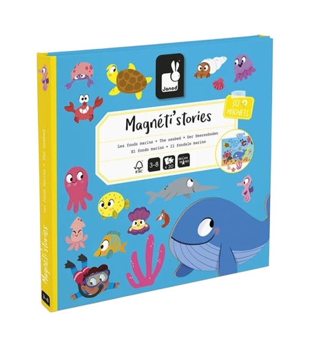 Joc magnetic Magnéti'stories Lumea Subacvatică Janod, 3-8 ani