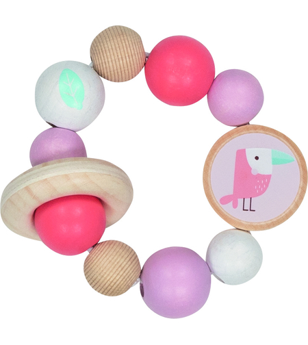 Inel tactil elastic din lemn,Puffin Atlantic,Goki
