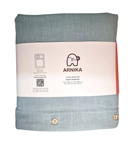 Set Lenjerie de Pat Premium Arnika Home – In și Bumbac,NILE, Dimensiuni Standard - ARNIKA