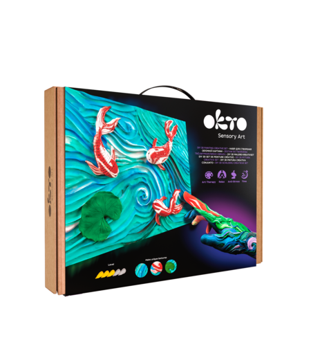 Set Creativ Tablou 3D OKTO Sensory Art - Crapi Koi, 30 x 40 cm