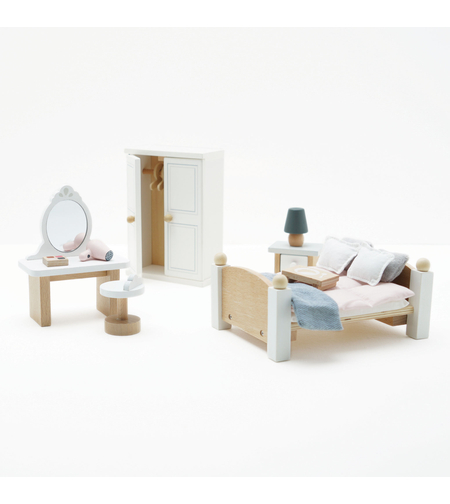 Mobilier pentru casuta, Le Toy Van, dormitor Daisylane, roz, din lemn