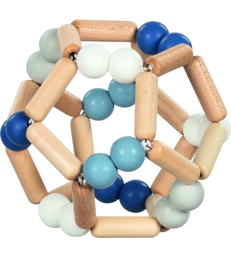 Inel tactil elastic din lemn,Albastru,Goki