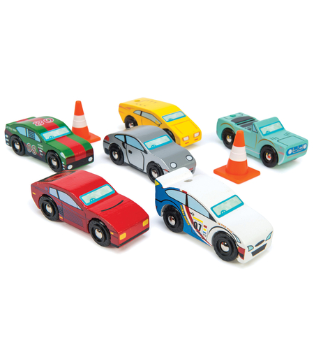 Set masini Monte Carlo, Le Toy Van, din lemn, 3 ani+