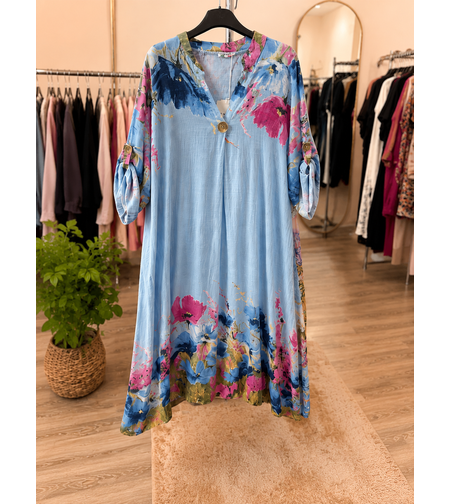 Rochie vaporoasa din bumbac, stil italian