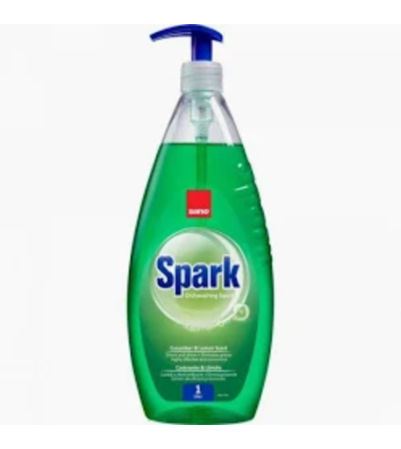 Detergent de Vase Sano Spark Cucumber & Lemon, cu Pompiță, 700ml