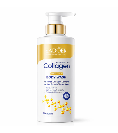 Gel de duș hidratant și fermitate Sadoer Collagen Amino Acid Body Wash, 500ml