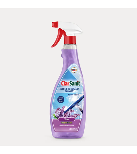 Soluție de Curățat Geamuri ClarSanit Premium Liliac, 750ml