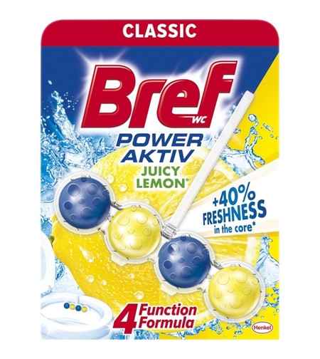 Odorizant de WC Bref Power Aktiv Juicy Lemon Classic, 50g