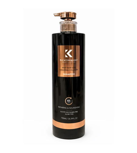 Șampon Tratament Anti-Cădere Keratinequeen Keratin & Collagen Repairing, 750ml