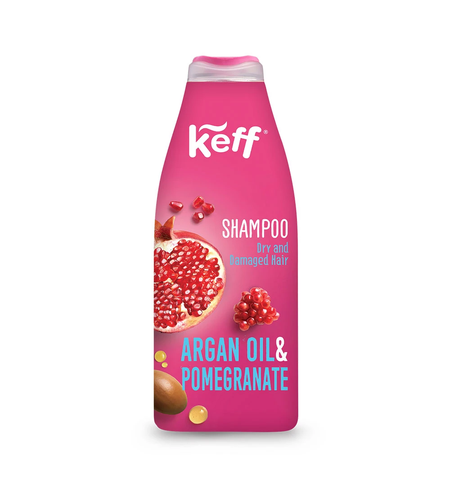 Sampon de Par Keff Shampoo Argan Oil & Pomegranate, 500ml