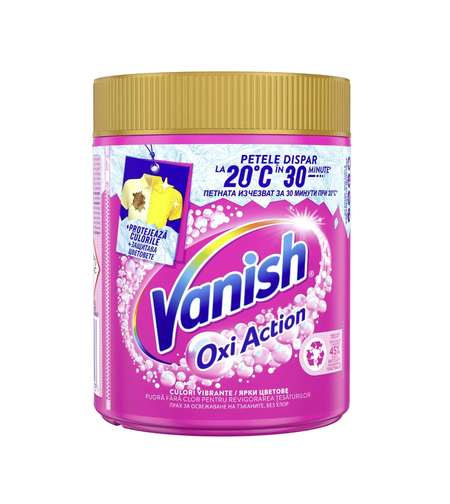 Pudră pentru Îndepărtarea Petelor și Revigorarea Culorilor Fără Clor Vanish Oxi Action Culori Vibrante, 470 g