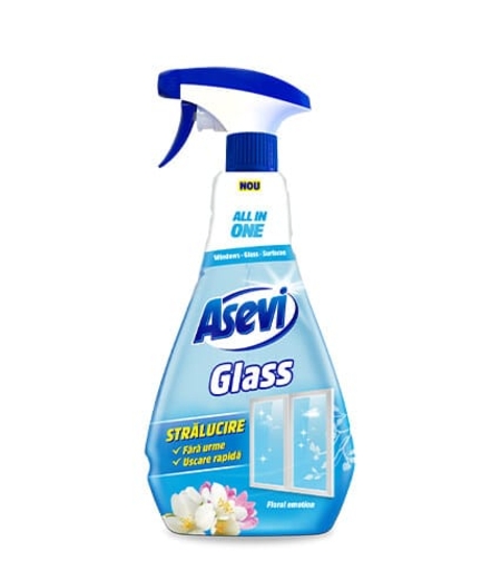 Soluție de Curățat Geamuri și Suprafețe Asevi Glass Floral Emotion, 750ml