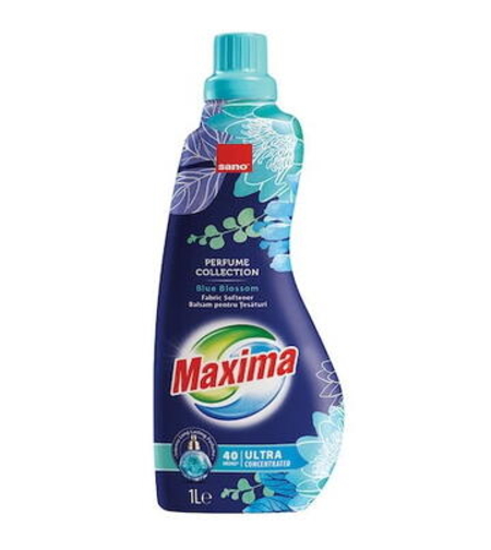 Balsam de Rufe Ultra Concentrat Sano Maxima Blue Blossom, Perfume Collection, 40 Spălări, 1L