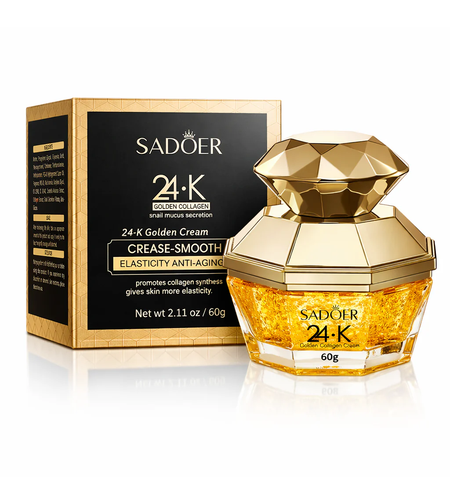 Crema de Față Anti-Aging Sadoer 24-K Golden Collagen și Secretie de Melc, 60g