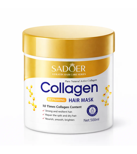 Mască Reparatoare pentru Păr Sadoer Keratin Hair Care Series Collagen Mask, 500ml