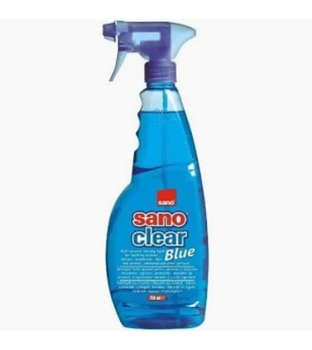 Soluție de Curățat Geamuri și Suprafețe Sano Clear Blue, 1000ml