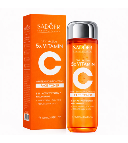Loțiune Tonică Iluminatoare Sadoer Skin Active 5x Vitamin C Whitening Brightens Face Toner, 130ml