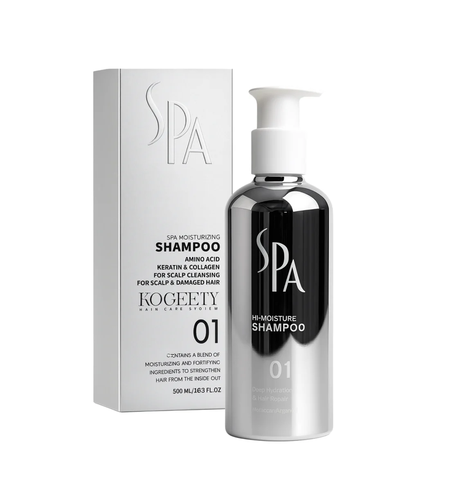 Șampon Hidratant Kogeety SPA 01 cu Aminoacizi, Keratină și Colagen, 500ml