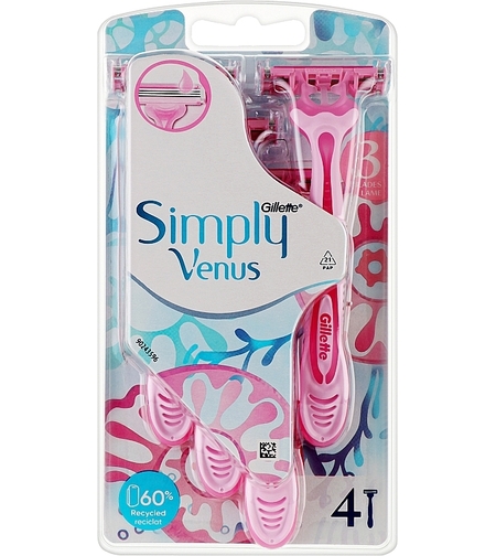 Set 4 Aparate de Ras de Unică Folosință pentru Femei Gillette Simply Venus 3