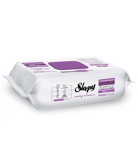 Șervețele Umede pentru Suprafețe Sleepy Easy Clean Orkide Bahçesi, 100 bucăți