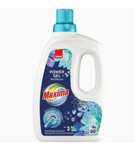 Detergent Lichid Concentrat Sano Maxima Power Gel Blue Blossom, 20 Spălări, 1L