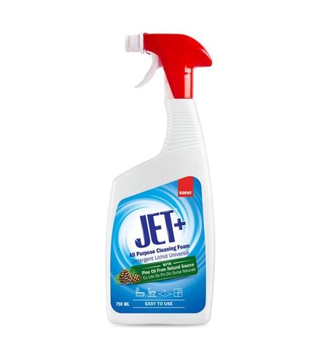Detergent Universal Spumă cu Pulverizator Sano Jet+ All Purpose Cleaning Foam, 750 ml