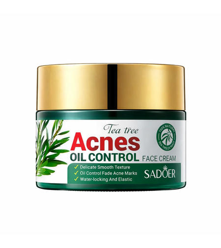 Crema de Față Anti-Acnee Sadoer Tea Tree Acnes Oil Control, 50g