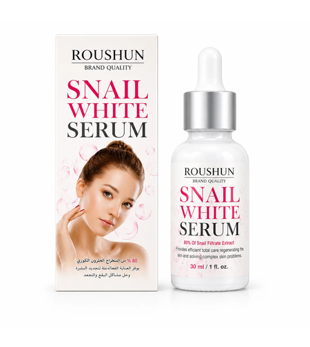 Ser Facial Regenerator ROUSHUN Snail White Serum 80% Snail Filtrate Extract, 30ml