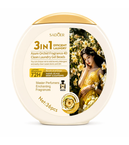 Capsule Detergent de Rufe Sadoer 3 in 1 Efficient Laundry Azure Orchid, 36 bucati