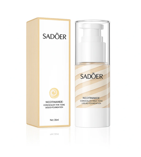 Fond de Ten Lichid Hidratant Sadoer Nicotinamide Concealer Two-Tone Liquid Foundation, 35ml