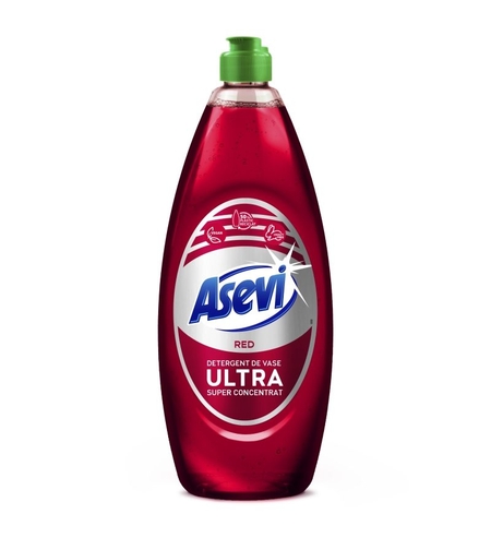 Detergent de Vase Ultra Super Concentrat Asevi Red, 650ml