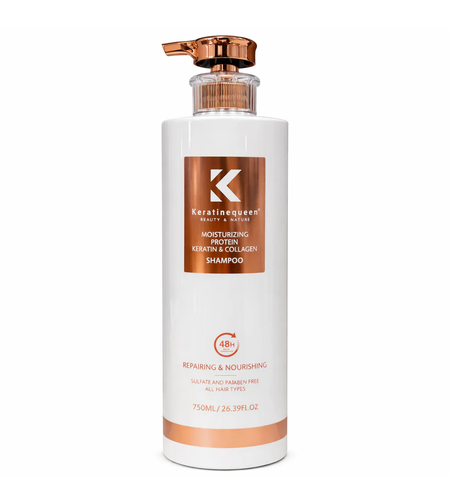 -Șampon Profesional Hidratant Keratinequeen Moisturizing Protein Keratin & Collagen, 750ml