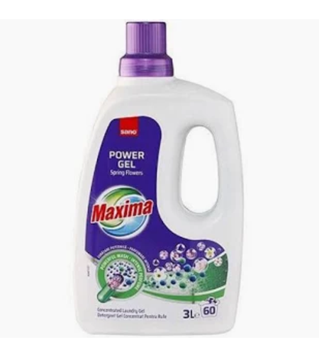Detergent Lichid Concentrat Sano Maxima Power Gel Spring Flowers, 20 Spălări, 1L