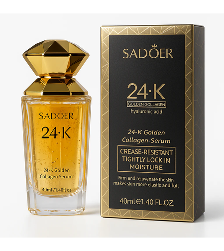 Ser Facial Premium Anti-Rid Sadoer 24K Golden Collagen Hyaluronic Acid Serum, 40ml