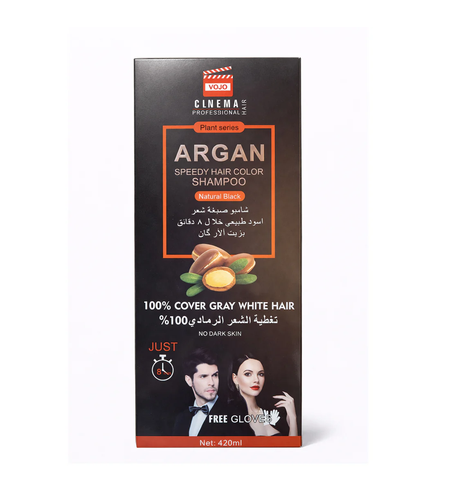 Șampon Colorant Rapid Vojo Cinema Professional Argan (Negru Natural), 420ml