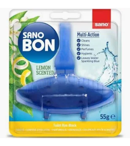 Săpun Odorizant pentru Vasul Toaletei Sano Bon Multi Action Lemon, 55g