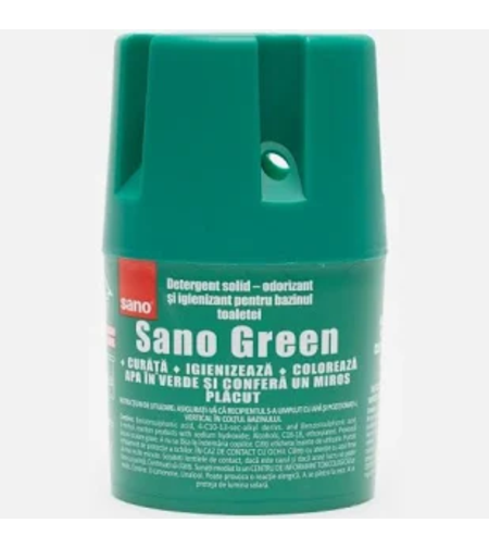 Detergent - Odorizant Solid pentru Bazinul Toaletei Sano Green, 150g