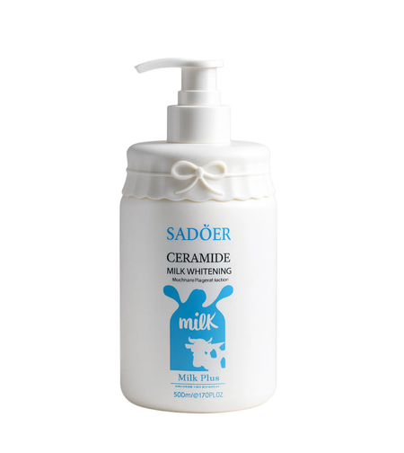 Gel de duș iluminator cu ceramide și proteine din lapte Sadoer Milk Plus, 500ml